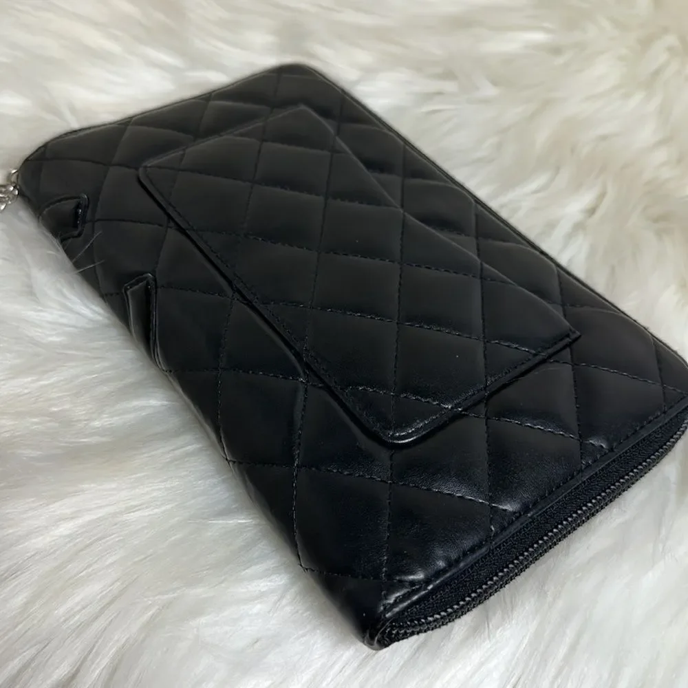 💯Preloved Chanel Large Quilted Wallet/Organizer🍀